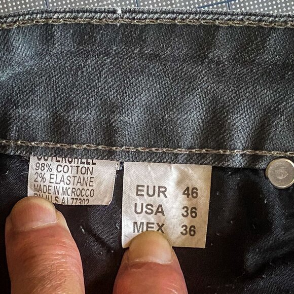 Zara Jeans brand Gray denim pants Men's 36 x 32" USED - Picture 3 of 5